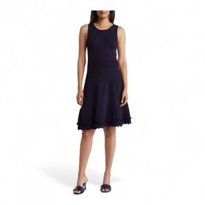 ELIZA J Sleeveless A-line Sweater Dress In Navy NWT
